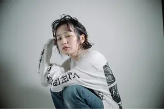 ミディアム カラー パーマ 田辺 貞和のヘアスタイル