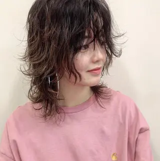 ミディアム カラー ヨシダ トオルのヘアスタイル