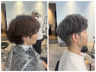 カラー メンズ ハイトーン/パーマ/ メンズ / 櫻本🌐のヘアスタイル