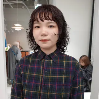 ミディアム カラー パーマ ヘアアレンジ 🌐サトウ リョウ🌐のヘアスタイル