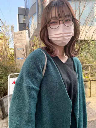 ミディアム カラー SAKURA 原宿所属・なかの たくみのヘアスタイル