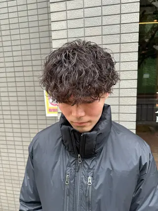 パーマ メンズ 吉田 剛のヘアスタイル