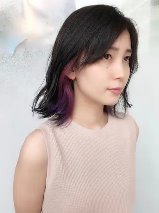 ミディアム キノシタ ナオユキのヘアスタイル