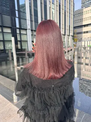 セミロング カラー ピンクカラー/ mana🎀のヘアスタイル