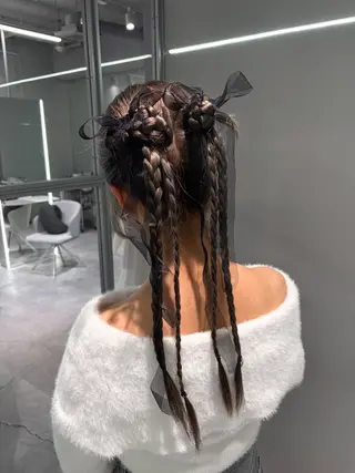 カラー ヘアアレンジ GEM/ hinanaのヘアスタイル