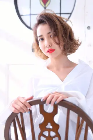 カラー レイヤーカット 早崎太生のヘアスタイル