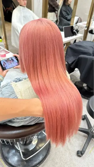 ロング カラー ダブルカラー 韓国レイヤーKYONのヘアスタイル