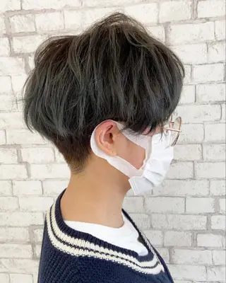 ショート カラー 透明感カラー 松田晃代のヘアスタイル