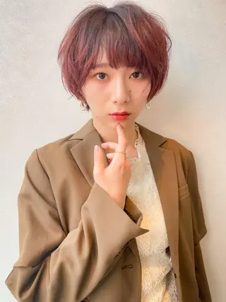 ショート カラー 髪質改善/ブリーチ 田代 龍我のヘアスタイル