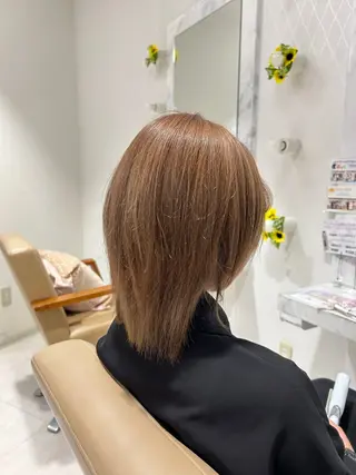 ミディアム 野田阪神/レイヤー/ ハイライト/yuuのヘアスタイル