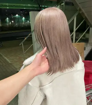 ミディアム カラー カットモデル/ ハイトーン/ゆうあのヘアスタイル