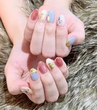 ネイル 🌙都岡 ムーンネイルのネイルデザイン