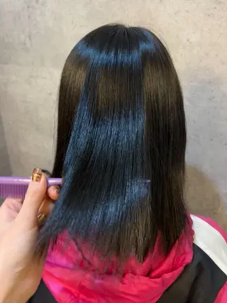 ミディアム パーマ イロアイヘアー Renのヘアスタイル