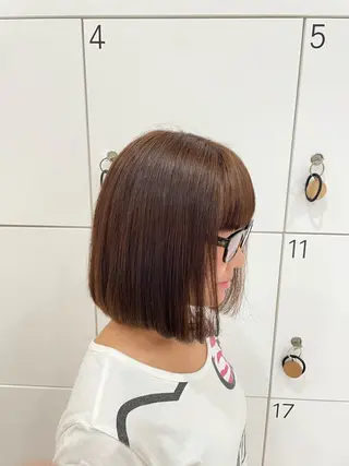 ミディアム 久保田 優菜のヘアスタイル