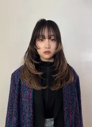 ロング カラー SEAM所属・詩音 ／札幌美容師のヘアスタイル