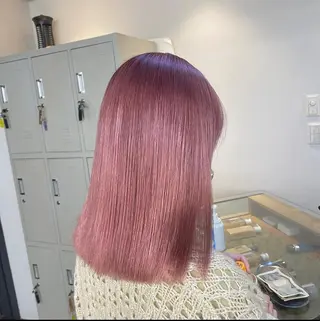 ミディアム カラー パーマ ヘアアレンジ メンズ キッズ ネイル マツエク・マツパ 暖色系/透明感 治野心のヘアスタイル