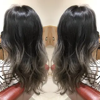 ロング カラー M IIのヘアスタイル
