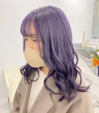 セミロング カラー ヘアアレンジ 🌈haru🌻 藤沢ハイトーン🌈のヘアスタイル