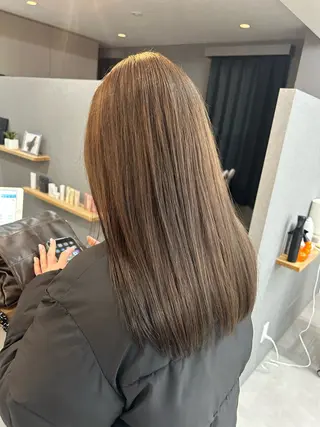 ロング カラー 後藤紗英/髪質改善 /オリーブベージュのヘアスタイル