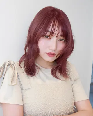 ミディアム おしゃれボブ/暖色 カラー🧶いろはのヘアスタイル