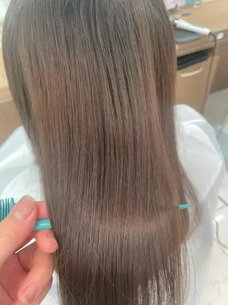 セミロング パーマ 福島成美/髪質改善 縮毛矯正/カラーのヘアスタイル