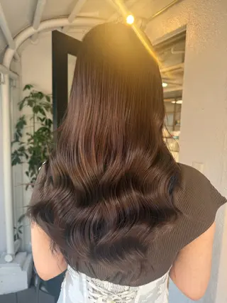 セミロング カラー ハイトーン/髪質改善 🦋KASUGA🖤のヘアスタイル