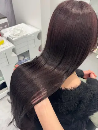 ロング カラー ParveMix 楠本結菜のヘアスタイル