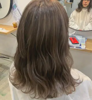 セミロング カラー ブリーチ/アレンジ 天満/chihiroのヘアスタイル