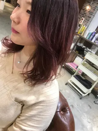 セミロング カラー 竹嶌 健吾のヘアスタイル