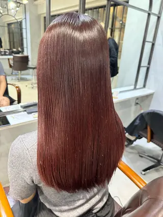 セミロング カラー 髪質改善/縮毛矯正/ 艶髪/春山良太のヘアスタイル