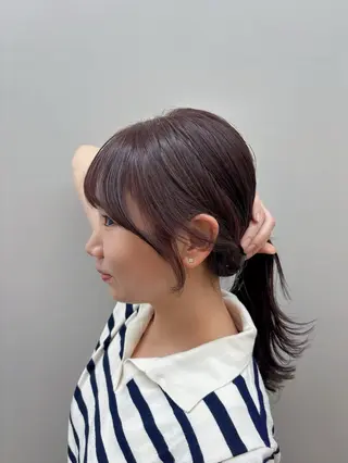 セミロング 小顔似合わせカット ┊︎＊AYANO＊のヘアスタイル