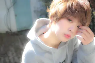 ショート カラー パーマ Lehm所属・表参道/さあ や/大人ナチュラルのヘアスタイル