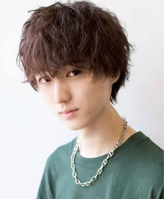 ショート カラー パーマ メンズ 因幡 颯のヘアスタイル