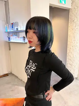 ミディアム カラー haco＋所属・圧倒的デザイン力 店長🎨RENAのヘアスタイル