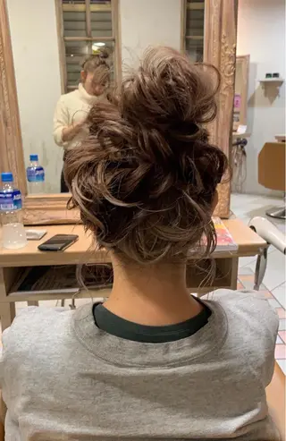 ミディアム ヘアアレンジ 森 早希絵のヘアスタイル