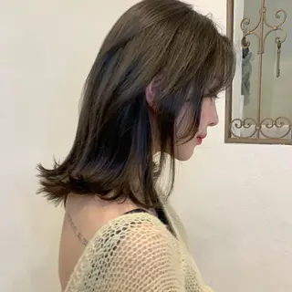 ミディアム カラー YEAU　PLUS所属・極上の艶髪 RINAのヘアスタイル