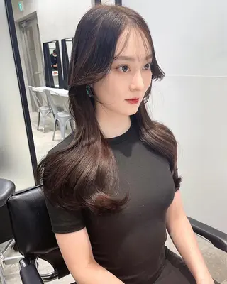 ロング 韓国レイヤーカット 髪質改善▫️水野有真のヘアスタイル