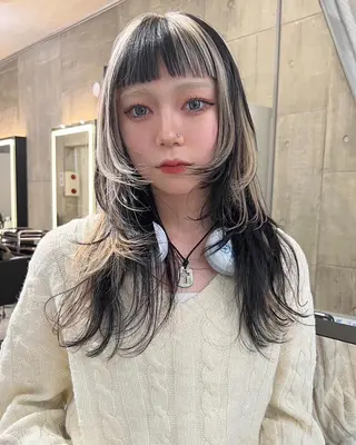 セミロング カラー Null 表参道のヘアスタイル