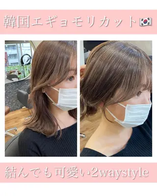 ミディアム レイヤー/顔周り 田山　穂波のヘアスタイル