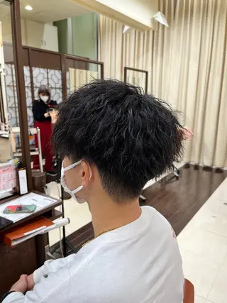 ショート パーマ メンズ AROH  men's cut&men's perm 船橋店所属・🧊メンズ特化🧊 高木航希のヘアスタイル