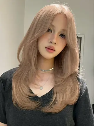 ロング カラー hatano kahoのヘアスタイル