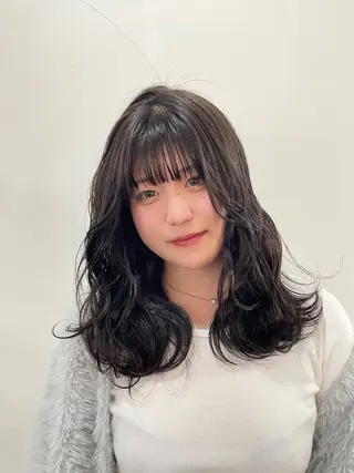 セミロング カラー mopa所属・mopa_kaede 暖色カラー/ロングのヘアスタイル
