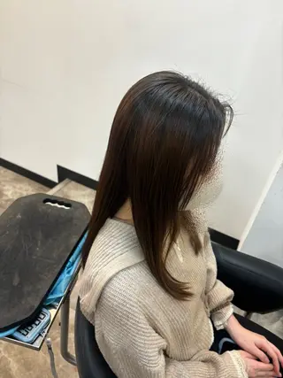 ミディアム 🌙透明感カラー／ 丁寧施術｜松本のヘアスタイル