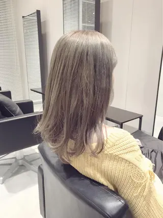 セミロング カラー 前髪/ハイライト得意 安西駿一　【銀座】のヘアスタイル