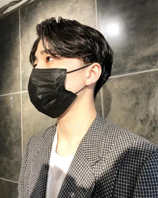 パーマ ヘアアレンジ メンズ ainico+所属・メンズ特化✂️栗原 侑也のヘアスタイル
