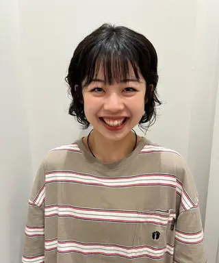 ショート パーマ 暖色カラー/似合わせ カット/名古屋/辻のヘアスタイル