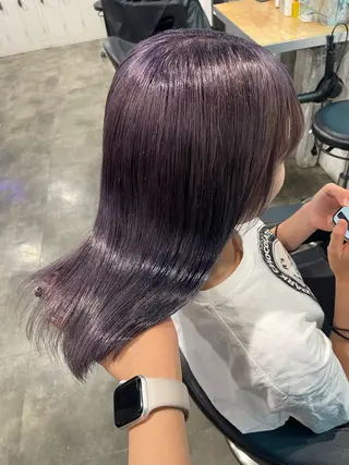 ミディアム カラー ハイトーン 横浜💞ミオのヘアスタイル