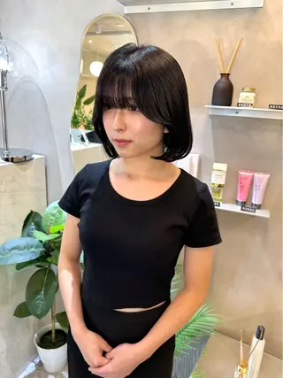 ミディアム カラー 韓国ヘア🇰🇷/ 顔周り/松田光里のヘアスタイル