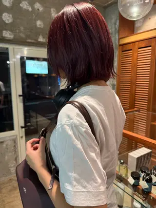 ミディアム カラー ere 代々木公園所属・みほ/ニュアンス/ モード/艶カラーのヘアスタイル