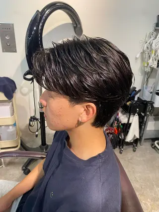 パーマ メンズ パーマ特化/フェザー パーマシャドウ/真生のヘアスタイル